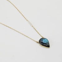 Labradorite Necklace with Moonstone Beads - Ethically Made