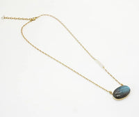 Labradorite Necklace with Moonstone Beads - Ethically Made