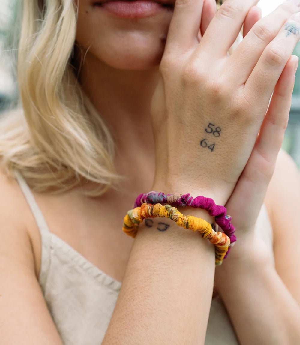 Priya Scrunchie Bracelet 3 - Pack - Ethically Made