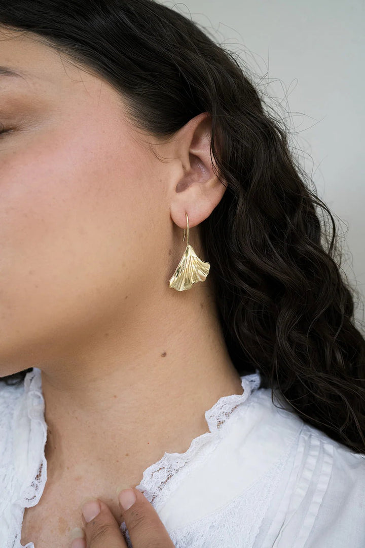 Sayuri Ginko Leaf Earrings - Ethically Made