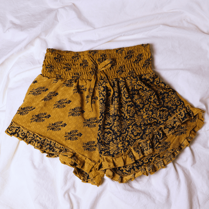 OOAK Silk Sari Shorts Sm/Md (0001) - Ethically Made