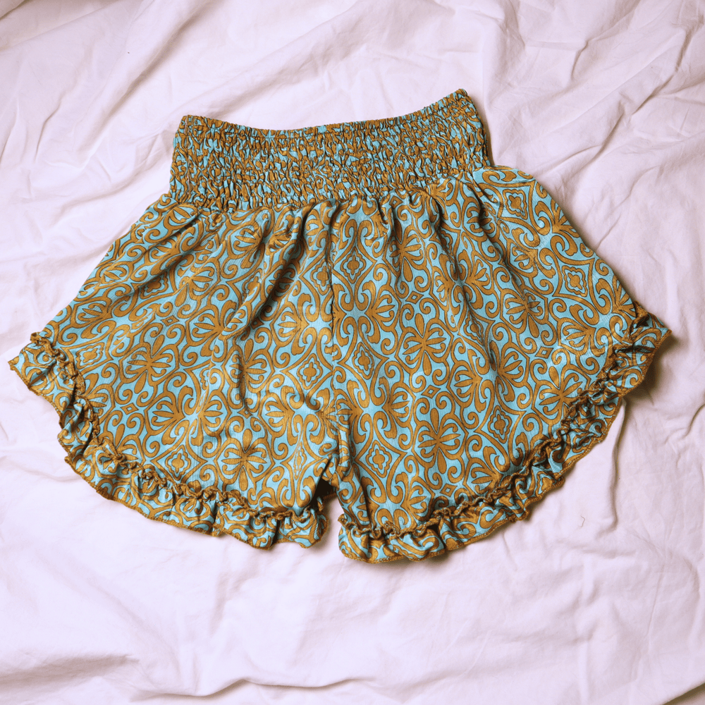 OOAK Silk Sari Shorts Md/Lg (0011) - Ethically Made