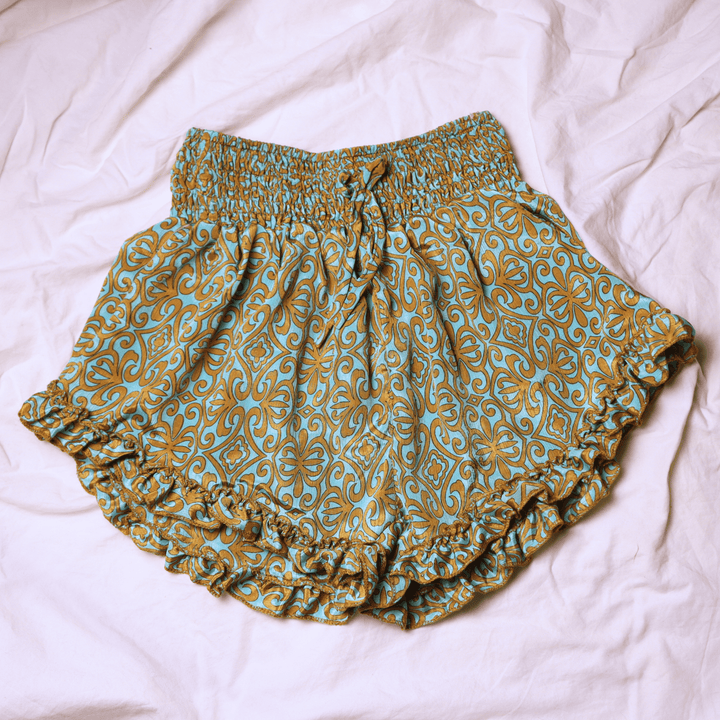 OOAK Silk Sari Shorts Md/Lg (0011) - Ethically Made