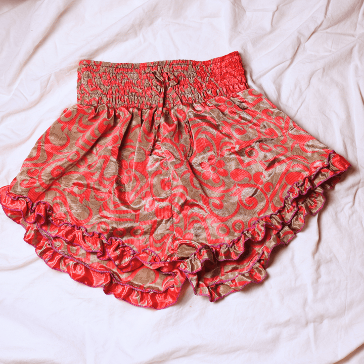 OOAK Silk Sari Shorts Md/Lg (0010) - Ethically Made