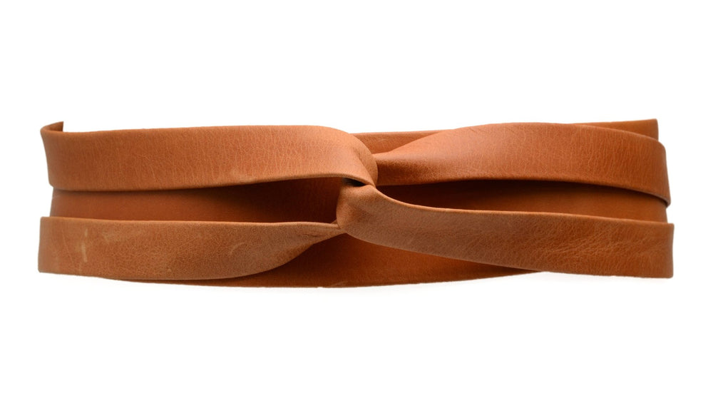 Midi Wrap Belt - Cognac - Ethically Made