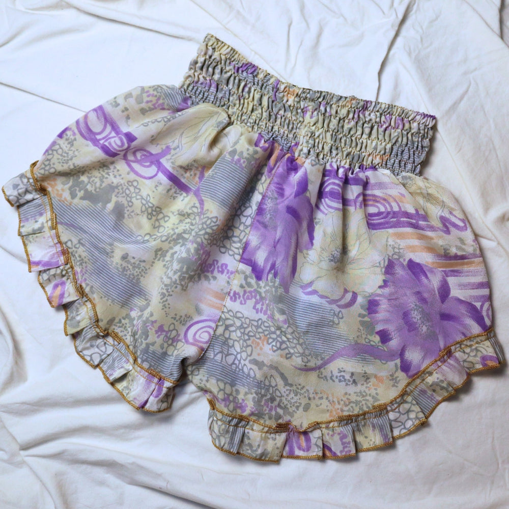 OOAK Silk Sari Shorts XL (0001) - Ethically Made