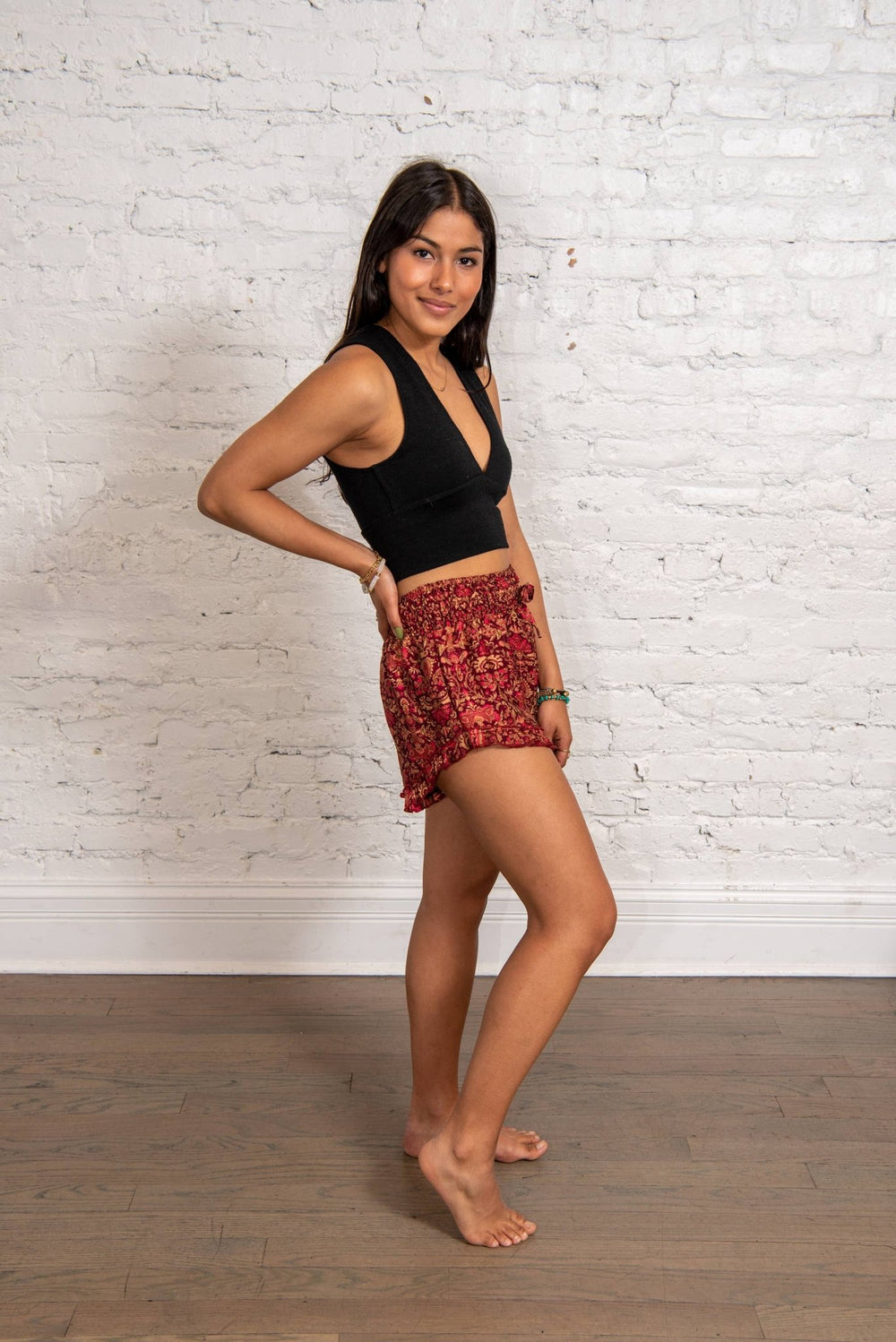 OOAK Silk Sari Shorts XL (0005) - Ethically Made