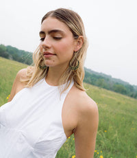 Nisha Crescent Moon Hoop Earrings