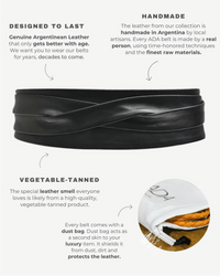 Wrap Belt - Black - Ethically Made