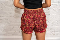 OOAK Silk Sari Shorts Sm/Md (0009) - Ethically Made