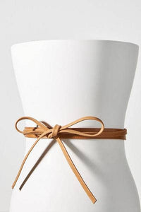 Skinny Wrap Belt - Tan - Ethically Made